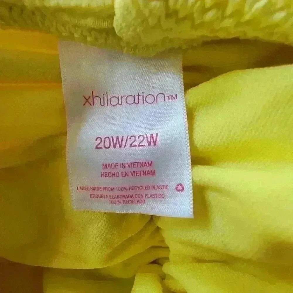 Xhilaration Womens Plus Bikini Bottoms Size 20W/22W Yellow Textured NWT